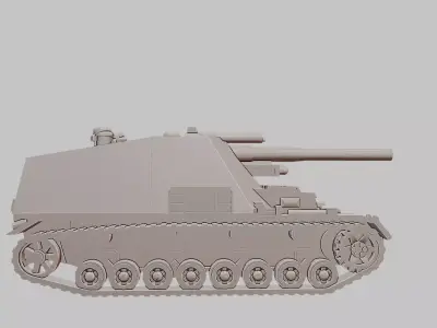 Hummel Sd Kfz 165 tank 3D Print Model 3D print model