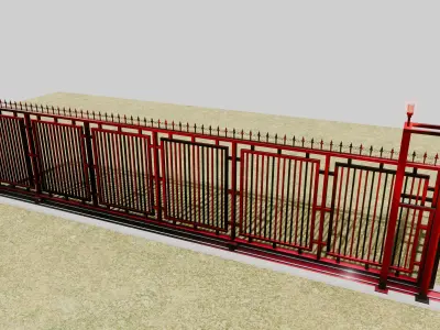 Fence Gate Free 3D model