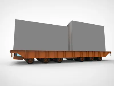 hull trailer shipyard 3D model