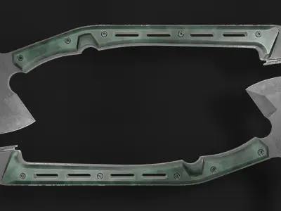 Battle axe Low-poly 3D model 50