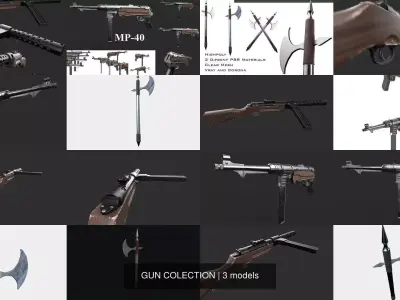 GUN COLECTION 3D Model Pack