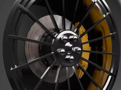 wheel 3D model by CodeByte from CGTrader (PBR)