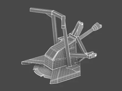 3-Point Tractor Tree Saw 3D model