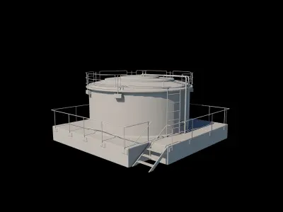 Oil Gaz Water Tank 3D model