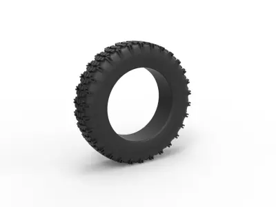 Offroad tire 27 Scale 1 to 10 3D print model