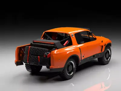  OffRoad Rally Pickup Truckl HighPoly Desert Racer 3D model