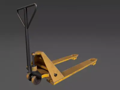 Trolly pallet truck Low-poly 3D model
