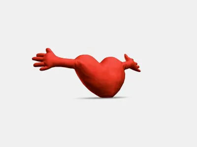 FAMNIG HJARTA Cushion Low-poly 3D model