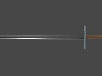Langsax sword with Grossmesser handle Low-poly 3D model