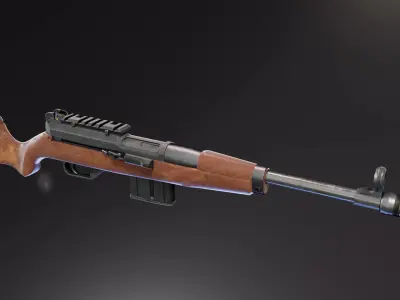 HK SL7 Rifle Low-poly 3D model