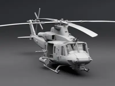 Uh1Y Venom Scale model  3D print model