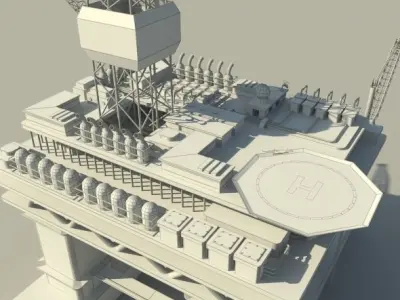 Optimized Oil Platforme 3D model