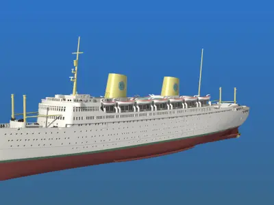 MS GRIPSHOLM 1957 ocean liner print ready scale model 3D print model