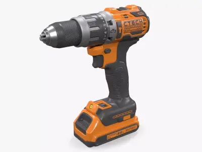 Power Drill Low-poly 3D model purchase