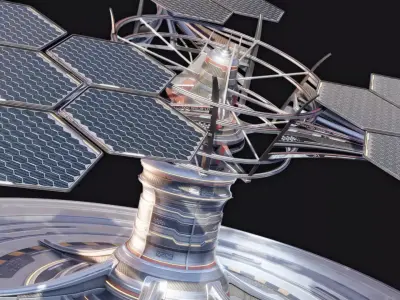 Sci-Fi Solar Installation Free 3D model
