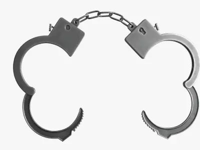Handcuffs pair of Low-poly 3D model