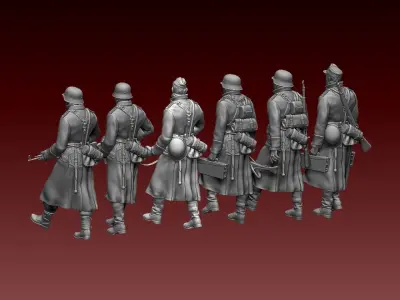German soldiers 3D print model
