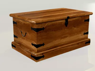  Solid Wood Coffee Table Free low-poly 3D model