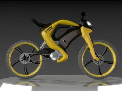 Ebike ultralight prototype Low-poly 3D model