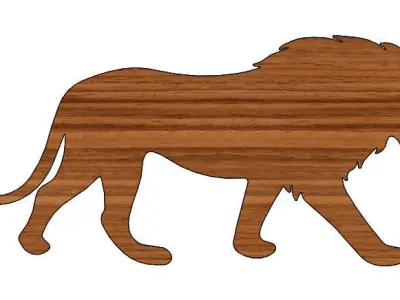 lion 2D 3D model