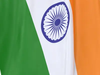  India Cloth Flag Wall Mount Animated 