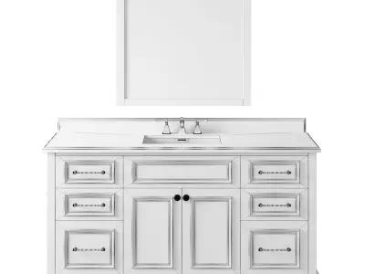 OVE Coachhouse 60 Rosewood Vanity 3D model