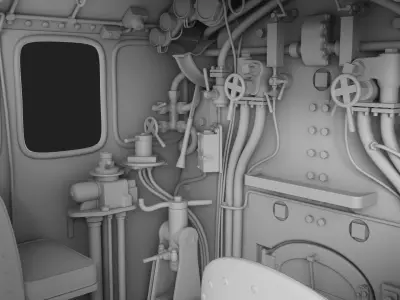 Mallard steam train 3D model