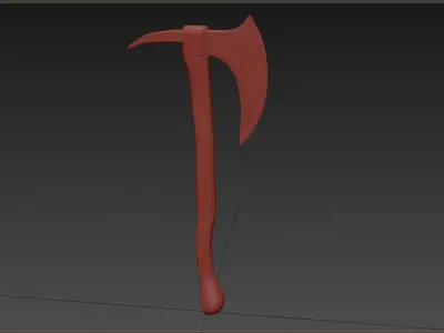 Ax Medieval Low-poly 3D model