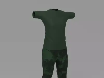Military Uniform Low-poly 3D model