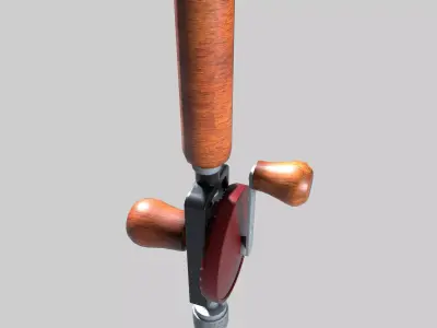 Manual Hand Drill Low-poly 3D model