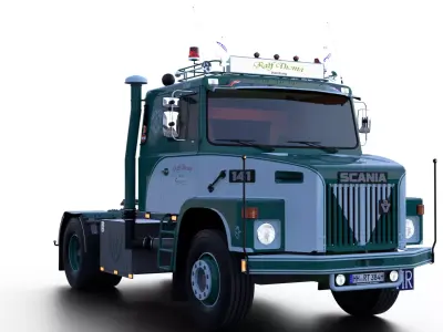 Scania L141 Custom Classic Truck Low-poly 3D model