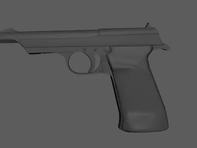 Circa1940 Walther Olympia Hunter 22LR Pistol  Low-poly 3D model