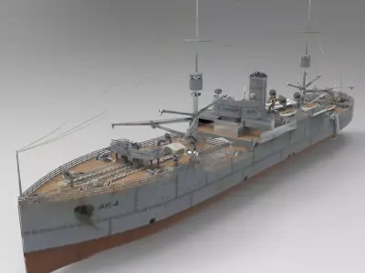 USS Vestal in obj and 3ds formats 3D model