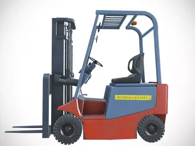 Industrial Fork Lift  Low-poly 3D model