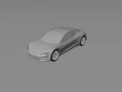 Tesla electric car 3D model