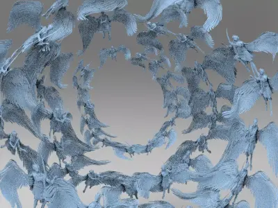 Dantes Inferno Ghost Angel Portal 3D model