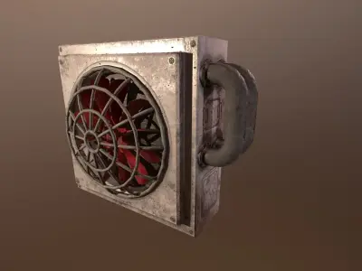 Sci Fi Fan - PBR Game Ready 3D model Low-poly 3D model
