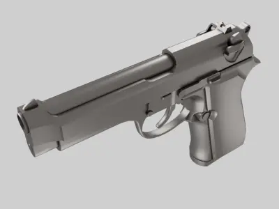 T75 pistol  Low-poly 3D model