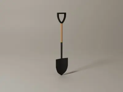 LOW POLY ASSET SHOVEL MODEL - LOWPOLYGONAL Low-poly 3D model