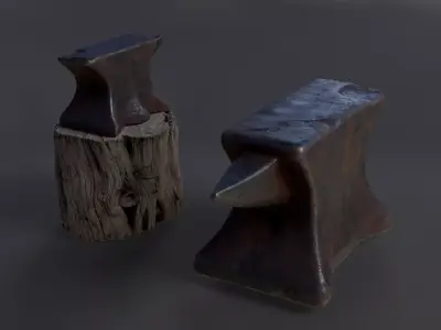Anvil Set Low-poly 3D model