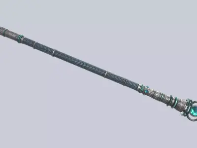 Soul scepter Low-poly 3D model
