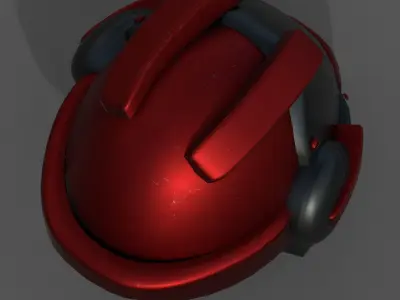 Helmet scifi military combat 3d model low poly  Low-poly 3D model 2