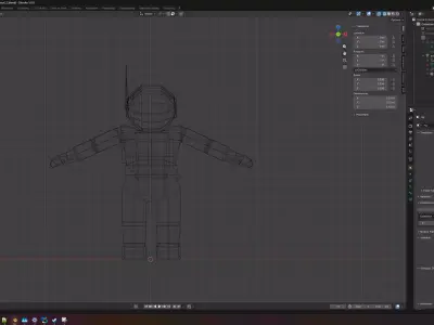 Low Poly Sci-Fi Astronaut Rigged  Game Ready PBR Low-poly 3D model