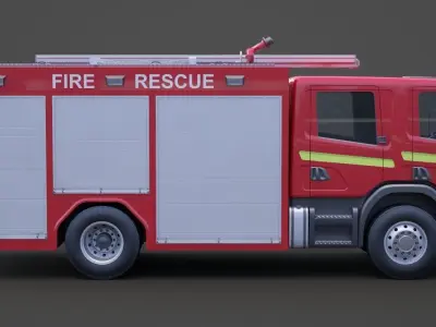 Fire Truck 01 3D model