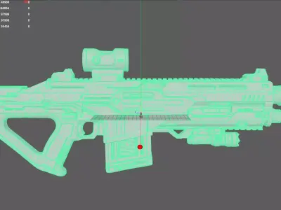 Futuristic Gun 3D model 3