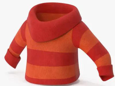 Cartoon Sweater Red 3D model