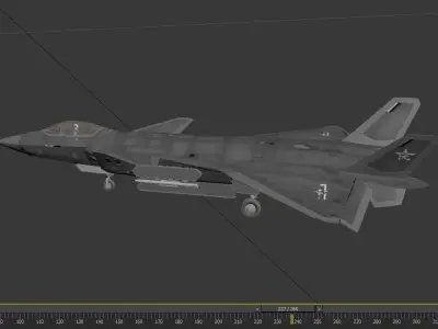 Stealth aircraft J-20 3D model