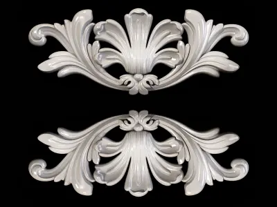 Classic carved 076 3D model