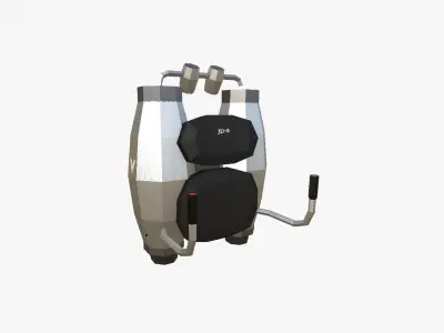 Jetpack Low Poly A05 - SciFi Character Design Low-poly 3D model