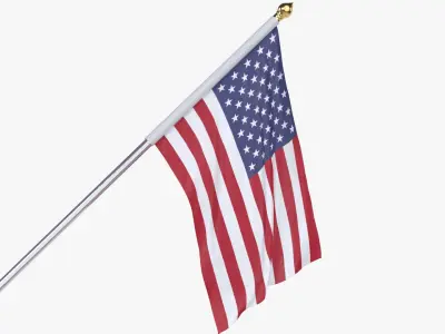  United States Cloth Flag Wall Mount Animated 
